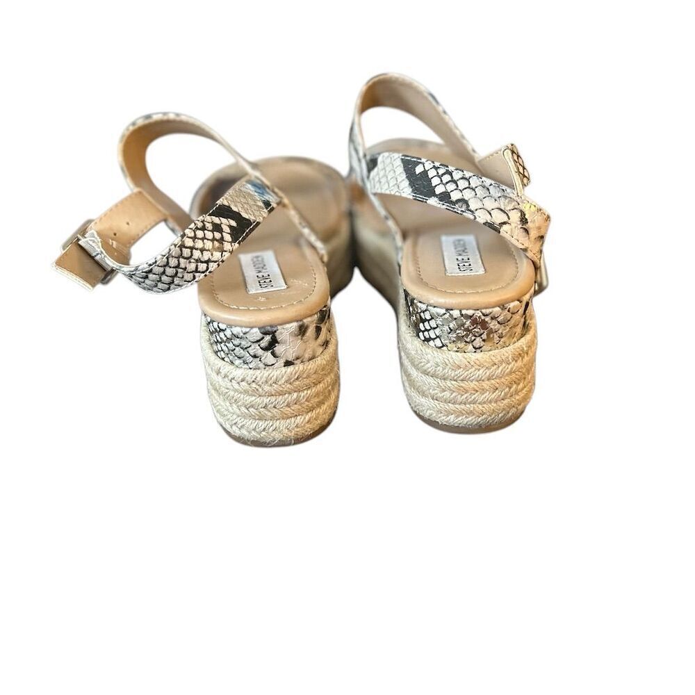 Steve Madden Women's Espadrille Wedge Sandals Size 8 Python Print - Picture 2 of 11